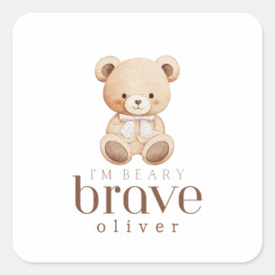 Sticker Carré enfance cancéreuse malade enfants nom personnalisé