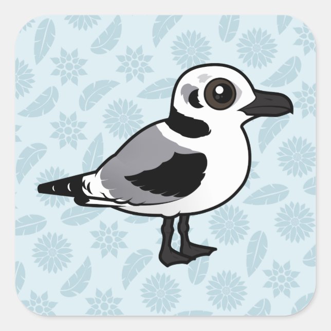 Sticker Carré Enfant de Kittiwake à pattes noires (Devant)