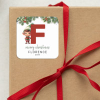 Enfants Elf initial F Noël