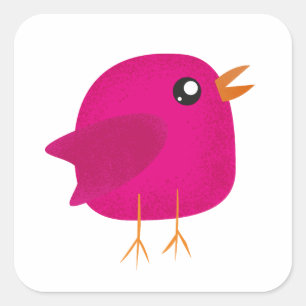 Sticker Carré Enfants mignonette birdy