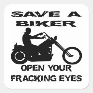 Sticker Carré Enregistrer Un Biker Ouvrir Vos Yeux De Fracture