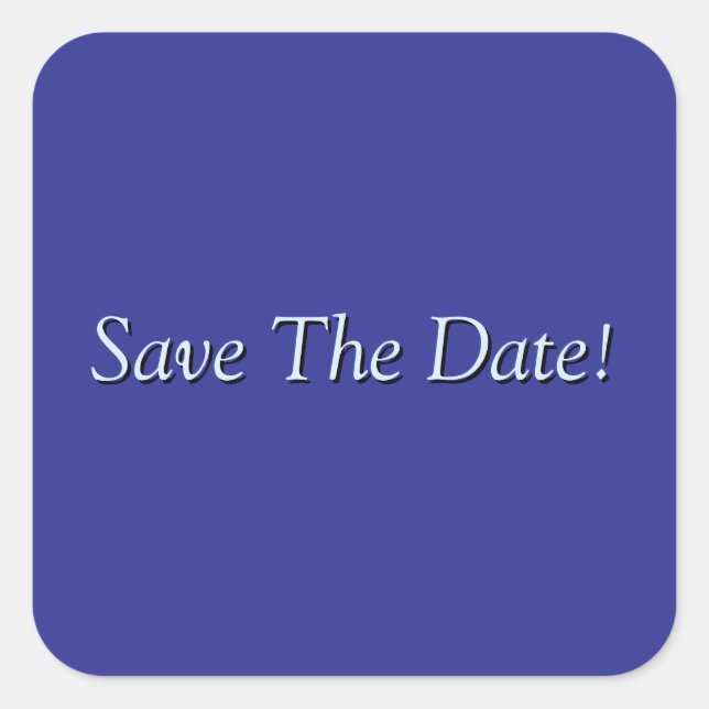 Sticker Carré Enregistrez La Date ! (Devant)