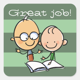 Sticker Carré Enseignant Tutor Grand emploi Encouragement autoco