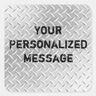 Sticker Carré Ensemble d'autocollant de motif en métal de plat