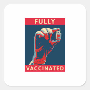 Sticker Carré Entièrement Vacciné