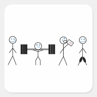 Sticker Carré Entraîneur d'entraîneurs personnel de conditionnem