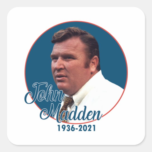 Sticker Carré Entraîneur John Madden (Devant)