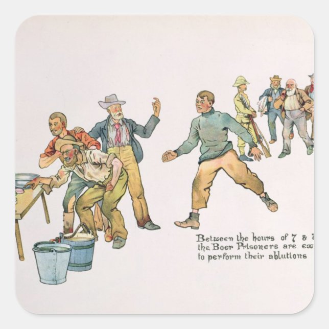 Sticker Carré Entre 7 h et 8 h (Devant)