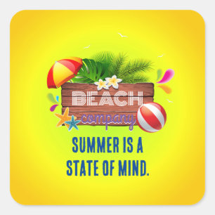 Sticker Carré Entreprise d'été