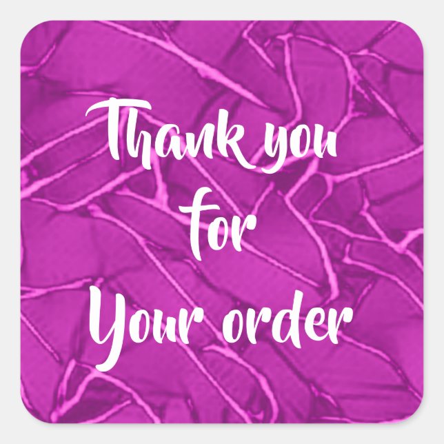 Sticker Carré Entreprise Motif à craquage violet (Devant)