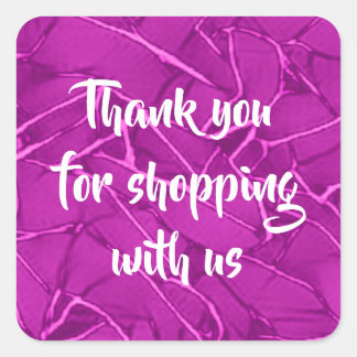 Sticker Carré Entreprise Motif à craquage violet