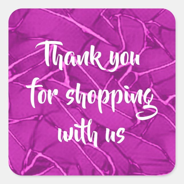 Sticker Carré Entreprise Motif à craquage violet (Devant)