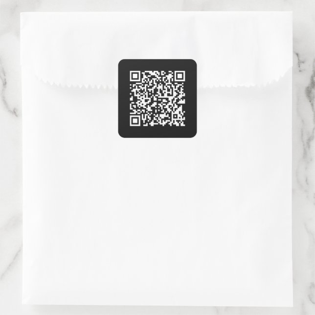 Sticker Carré Entrer l'URL et créer un code QR numérisable | Bla (Sac)
