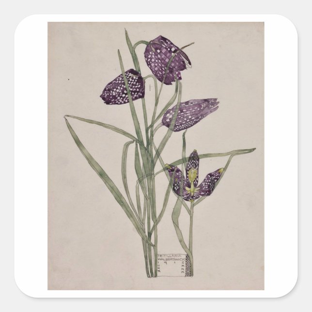 STICKER CARRÉ ENVELOPE SEAL : CHARLES RENNIE MACKINTOSH : 1915 (Devant)