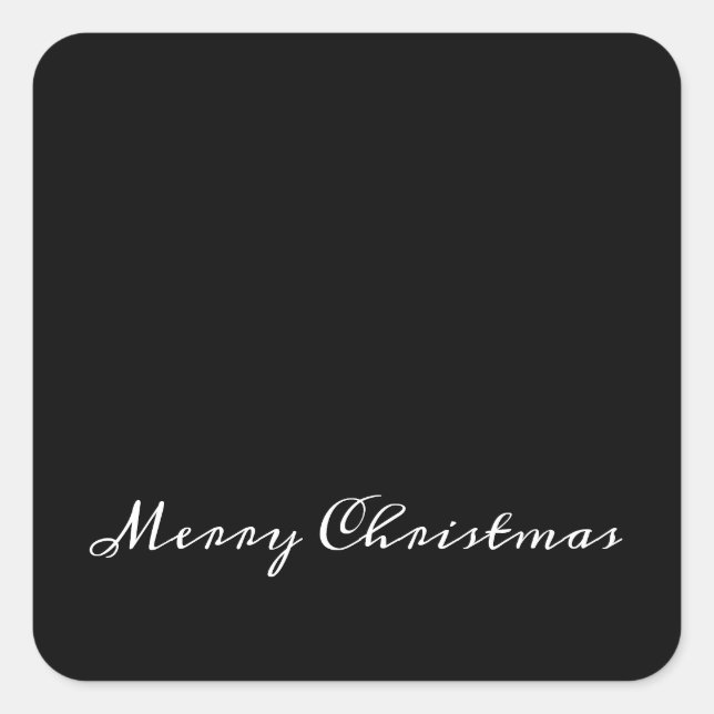 Sticker Carré Enveloppe Joyeux Script de Noël ou Enveloppe cadea (Devant)