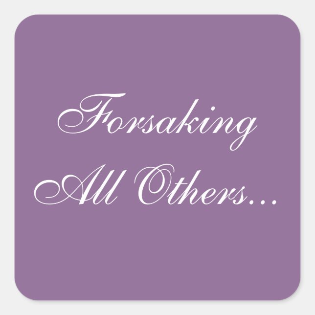 Sticker Carré Enveloppe Vows Mariages Lilac français Invitations (Devant)