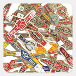 Sticker Carré Enveloppeurs à anneaux de cigar