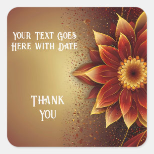 Sticker Carré Épanouissement Éternel : Une Célébration Intempore