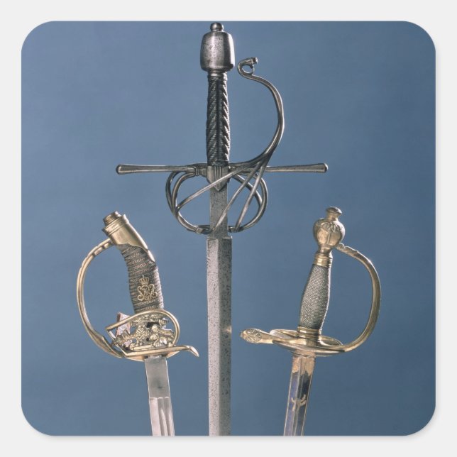 Sticker Carré Épée de l'officier d'infanterie (Devant)