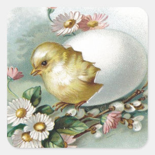 Sticker Carré Éphémères victoriens de Pâques