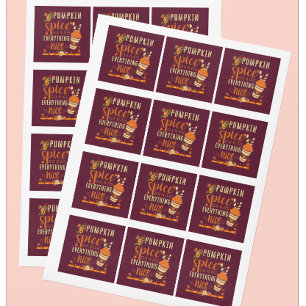 Sticker Carré Épices citrouilles et tout Nice - Design Automne