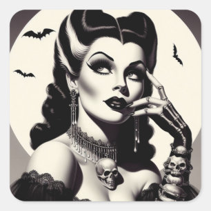 Sticker Carré Épingle Goth vintage