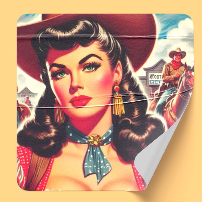 Sticker Carré Épinglette vintage (Créateur téléchargé)