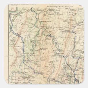 Sticker Carré Époque de campagne de la Géorgie, Atlanta ?ère