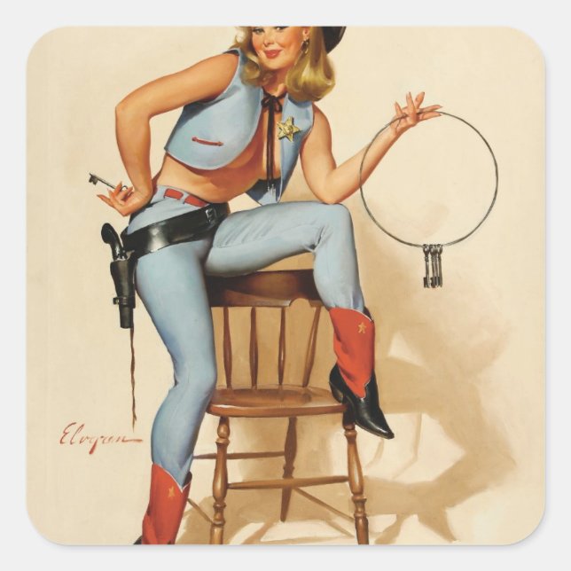 Sticker Carré Épouse-fille fille fille (Devant)