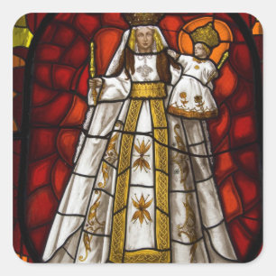 Sticker Carré Equateur, Quito. Statue de la Vierge ailée 2