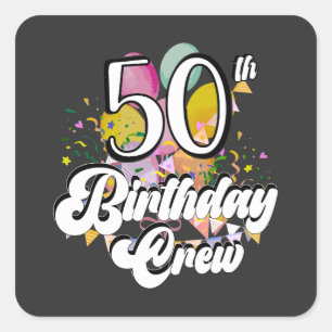 Sticker Carré Équipage 50e anniversaire 50