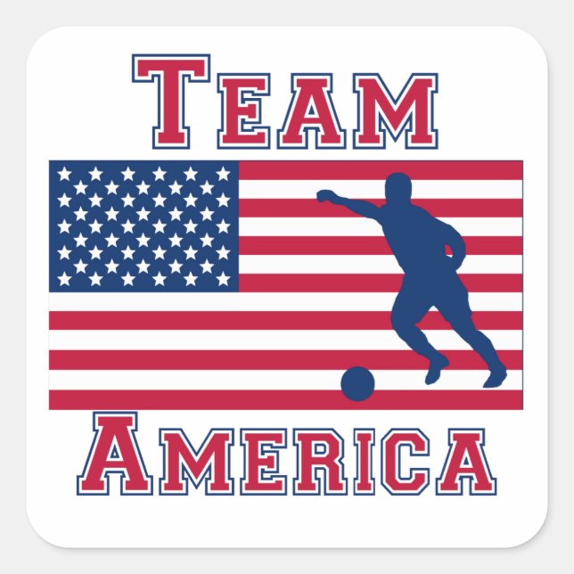 Sticker Carré Équipe américaine de football (Devant)