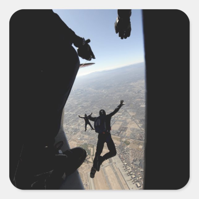 Sticker Carré Équipe de parachutistes de l'US Air Force Academy (Devant)