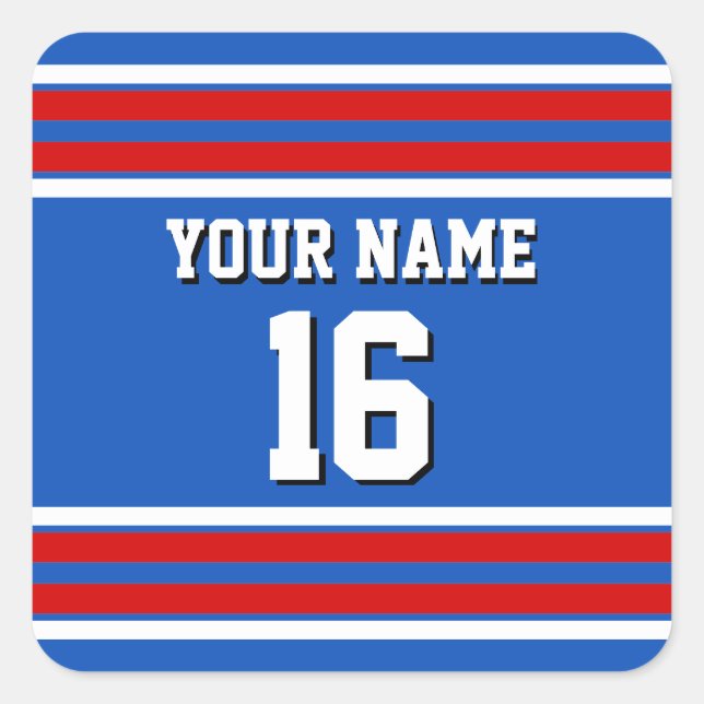 Sticker Carré Équipe de strip-tease du New Jersey (Devant)