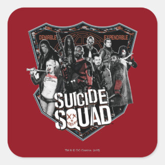 Sticker Carré Équipe de suicide | Badge de groupe photo