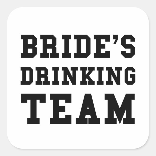 Sticker Carré Équipe mariage de boisson (Devant)