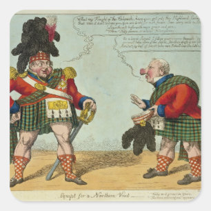 Sticker Carré Equipt pour une visite du nord, 1822