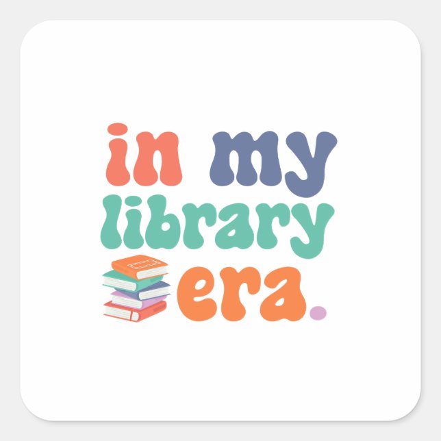 Sticker Carré ère de la bibliothèque (Devant)