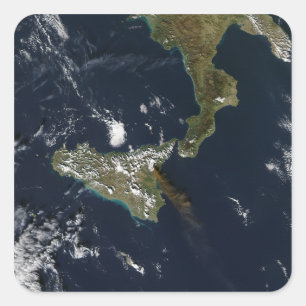 Sticker Carré Éruption de Mt l'Etna en Sicile