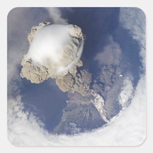 Sticker Carré Éruption du volcan Sarychev