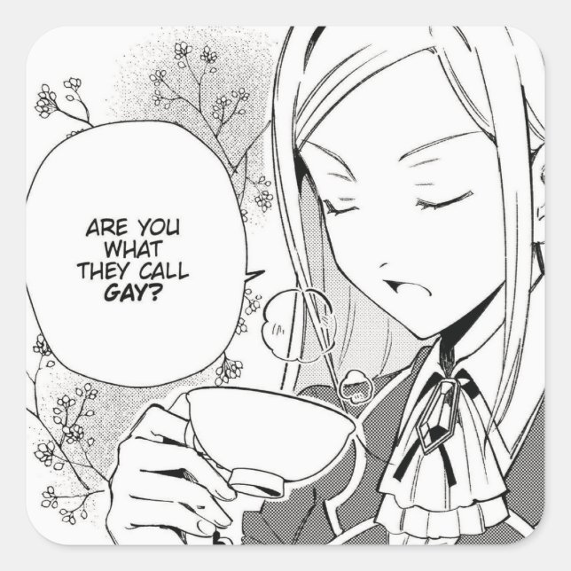 Sticker Carré Es-Tu Ce Qu'On Appelle Gay ? | WataOshi | (Devant)