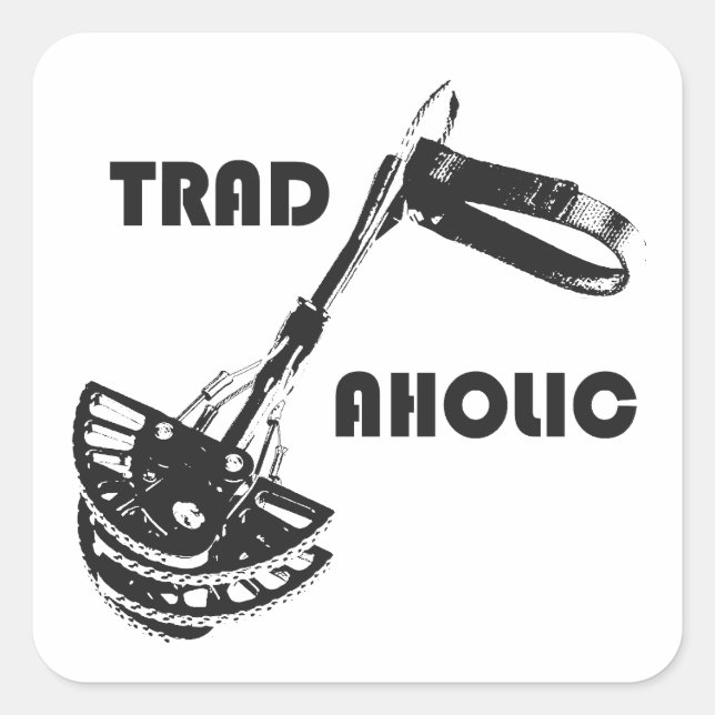 Sticker Carré Escalade de roche Tradaholic (Devant)