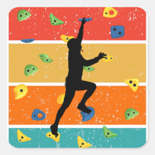 Sticker Carré Escalade murale Rock Escalade Bouldering