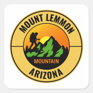 Sticker Carré Escalade Randonnée Mount Lemmon Arizona