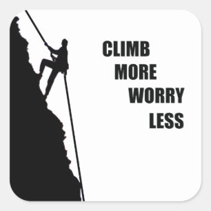Sticker Carré Escalade rocheuse motivationnelle