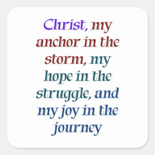 Sticker Carré Espoir et joie en Christ