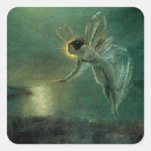 Sticker Carré Esprit de la Nuit par Grimshaw, Fée Victorienne