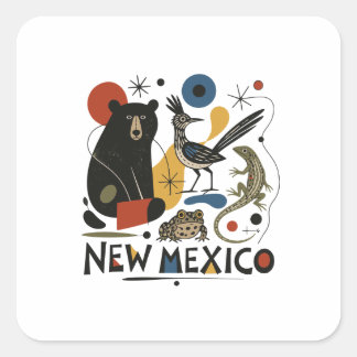 Sticker Carré Esprit du Sud-Ouest du Nouveau-Mexique
