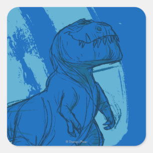 Sticker Carré Esquisse de boutons