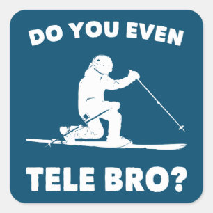 Sticker Carré Est-Ce Que Vous Êtes Même Tele Bro ?